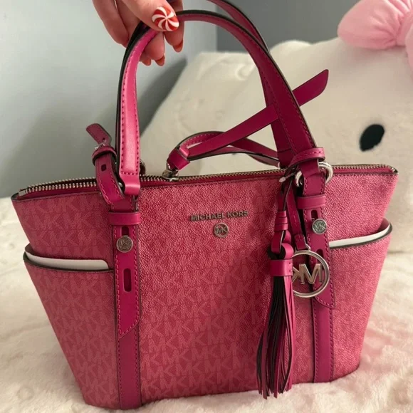 Michael Kors Fuchsia Satchel Bag - Picture 1 of 4